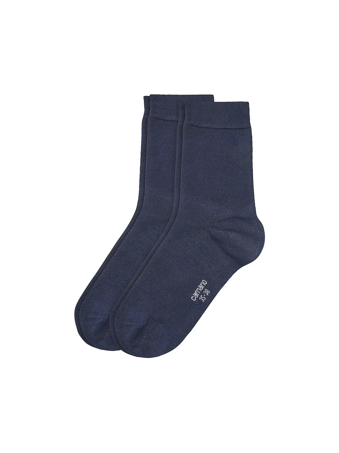 CAMANO | Socken Silky 2er Pkg black | blau